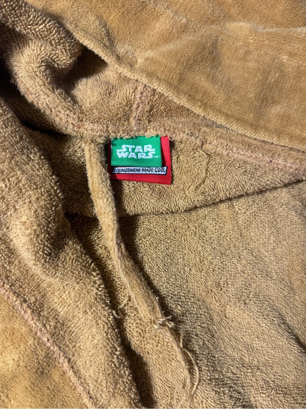 Cosplay Star Wars Jedi Bath Robe Adult One Size Brown Hooded Fleece Loungewear - Picture 3 of 5